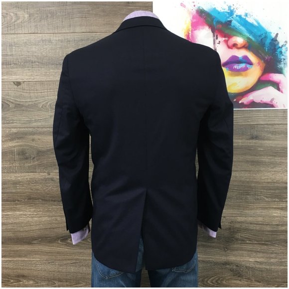 Hart Schaffner Mens Blazer Sport Coat Two Button Jacket Wool 40R Casual Suit USA - Picture 6 of 13
